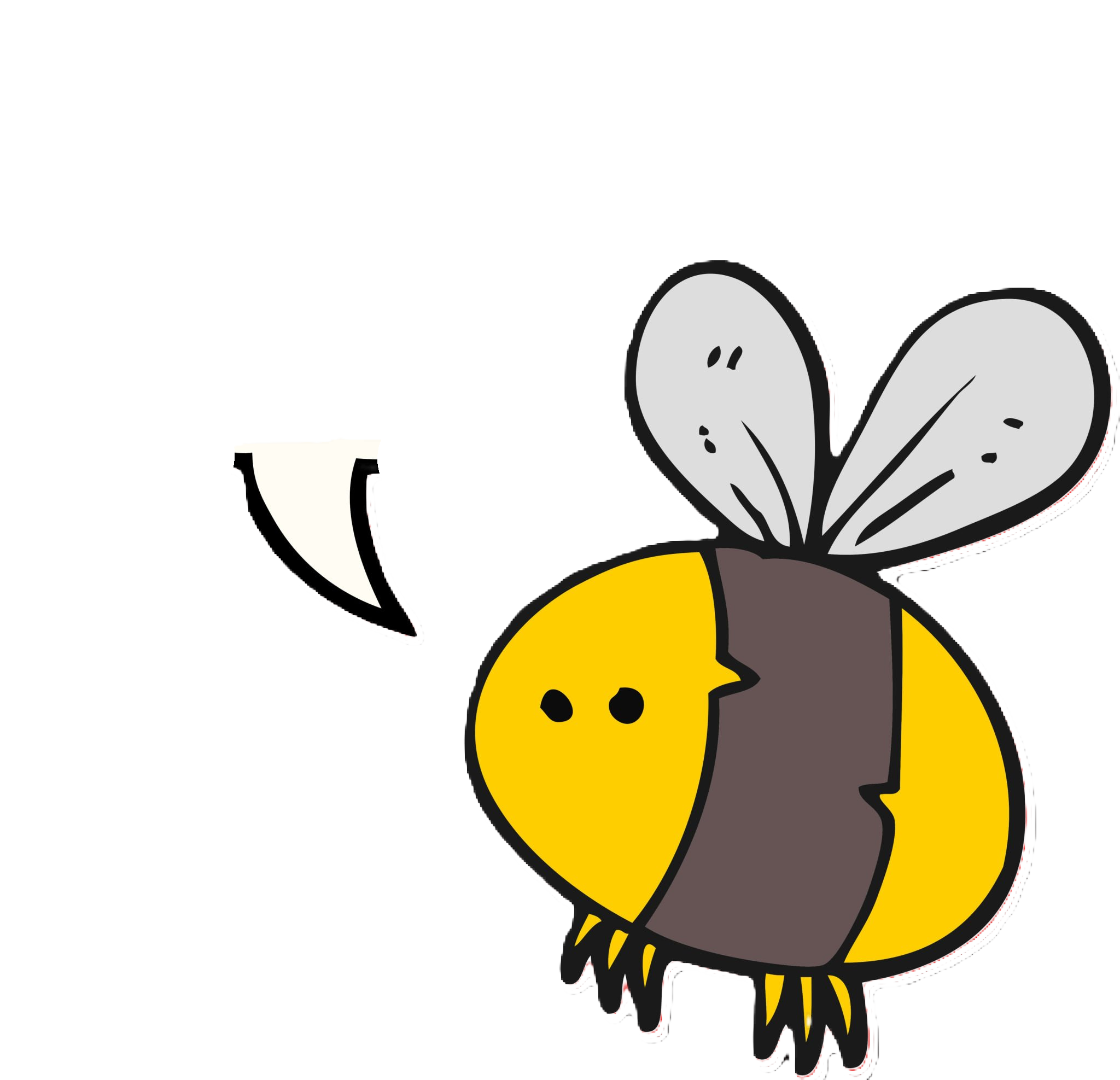 This is an image of a small bee, who explains things to you.